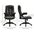 thumbnail image 3 of Vinsetto Chaise de Bureau Exécutive Réglable en Hauteur avec Roues Pivotantes et Accoudoirs, 3 of 10