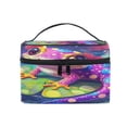 thumbnail image 2 of DIXRUYEE Train Case Cosmetics Organizer Fashion Colorful Frog Printed Size: 9x6.2x6.5 in, 2 of 5