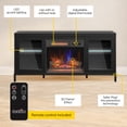 thumbnail image 3 of duraflame® Electric Fireplace TV Stand with Modern LED Lights and Storage, Black, 3 of 21