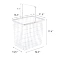 thumbnail image 4 of Yamazaki Home Wire Basket, White, Steel, 8.75 gallons, 33 liters, Supports 8.8 pounds, Water Resistant, No Assembly, 4 of 4