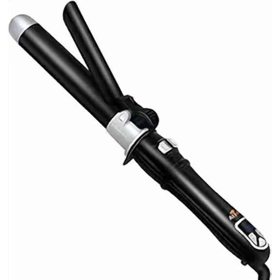 2 in 1 Rotating Curling Iron Fast Heat Hair Straightener & Curler, 3-Temp Adjustable Curling Wand for All Hair Types Travel Styling Tool