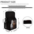 thumbnail image 6 of FUIALDOLG Crossbody Bags Three Horses Portrait Print Portable Crossbody Purse for Casual Use, Stretch Polyester Two Layer Coin Bags, 6 of 7