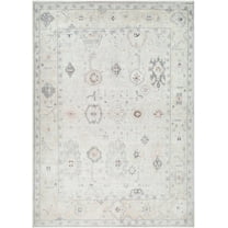 BoutiqueRugs Umeko Traditional Area Rug - Peach, Light Gray, Gray - 5'2" x 7'