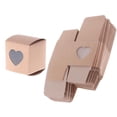 thumbnail image 2 of 50x Caja de de papel Kraft Caja de ventana de corazones marrones, 2 of 9