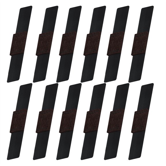 Murdoffiu 12pcs Chair Wear-resistant Wrap-around Furniture Pads with Hook and Loop