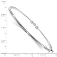 thumbnail image 2 of Auriga Fine Jewelry 14K White Gold Diamond Hinged Bangle Size 7 for Women, 2 of 5
