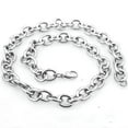 thumbnail image 4 of QQTDFG 8"-40" 11/13/15mm Men's 316L Stainless Steel Silver Big Oval Link Chain Necklace-7.5inch bracelet-15mm wide, 4 of 9