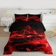 thumbnail image 3 of Feelyou Neon Race Car Bedding Comforter Set for Kid, Fashion Automobile Twin Comforter Sets, Red Racing Horse Animal Reversible Bedding Set, Luxury Bedroom Decor, 2-Piece, 3 of 9