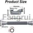 thumbnail image 3 of For Low Profile 1pcs Trap Flexible Bathtub Shower Drain Pipe Flat P Trap Free Standing Tub Drain For, 3 of 5