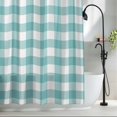thumbnail image 2 of Teal Green White Check Plaid Fabric Shower Curtain Farmhouse Style Washable Shower Curtains for Bathroom, Waterproof Bath Curtain with Hooks Home Decor 36x72in, 2 of 8