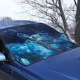 thumbnail image 3 of FOR U DESIGNS Turtle Hibiscus Galaxy Pattern All Weather Car Windshield Cover for Ice and Snow, Auto Windshield Frost Cover Front Window Automotive Covers Universal Fit for Truck SUV Sedan, 3 of 6