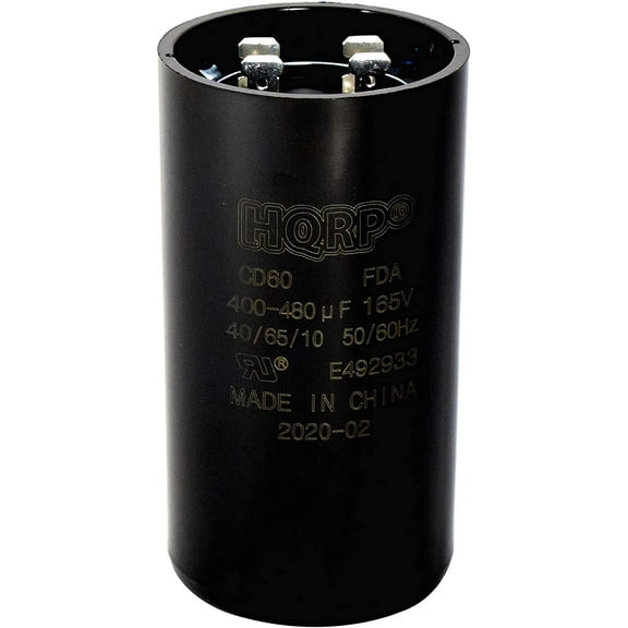 HQRP 400-480uf 165V Start Capacitor works with AC Electric Motor Start HVAC Blower Compressor Pump 400-480MFD CD60