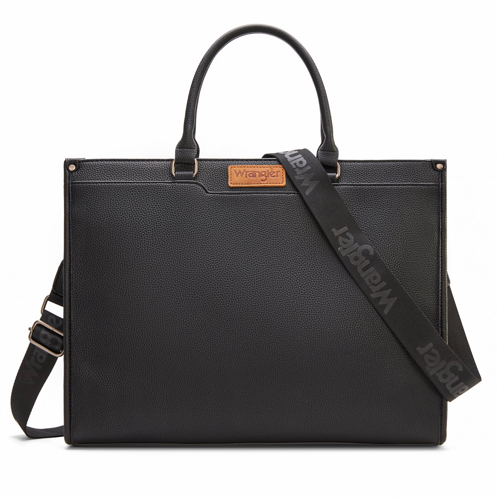 Wrangler Laptop Tote Bag for Women Western Style Work Crossbody Bag, Black