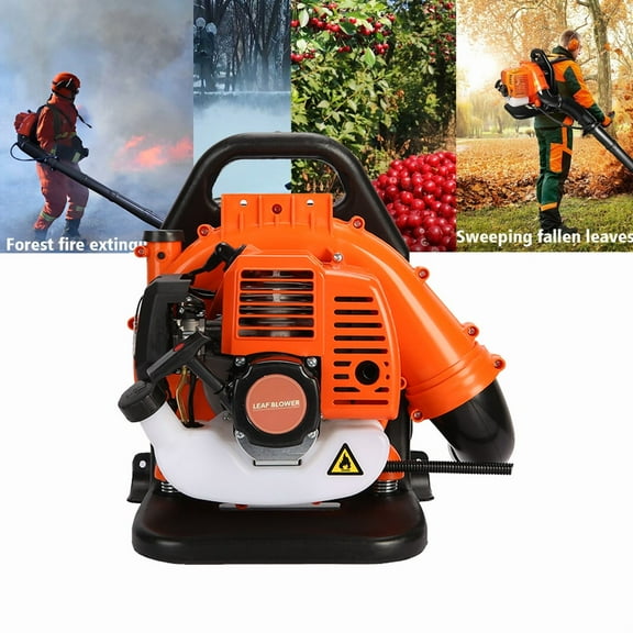 Backpack Leaf Blower 52CC 2 Stroke Backpack Gas Powered Leaf Blower with Fuel Tank, Grass Lawn Blower Air Cooling Gasoline Blower for Sand, Gravel, Snow, Yard, Leafs