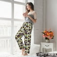 thumbnail image 4 of Uemuo Happy Skeleton Pattern Women's Wide Leg Palazzo Lounge Pants with Pockets Light Weight Loose Comfy Casual Pajama Pants-Small, 4 of 9