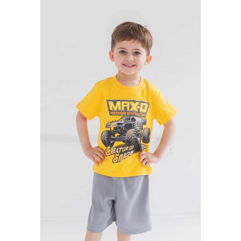 Officially Licensed Monster Jam Boys T-Shirt & Shorts Set