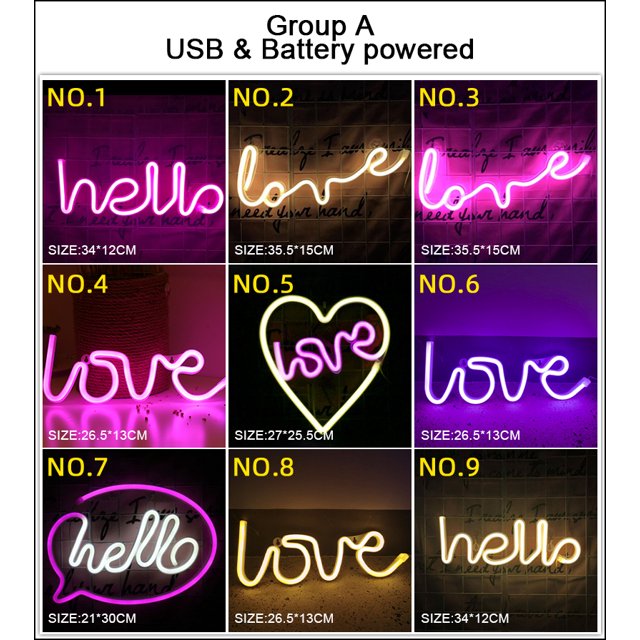 81 Styles LED USB Neon Sign Light Wall Hanging Neon Sign Hanging Lamp Fruit Shaped Tree Deer for Party Christmas Gift Room Home