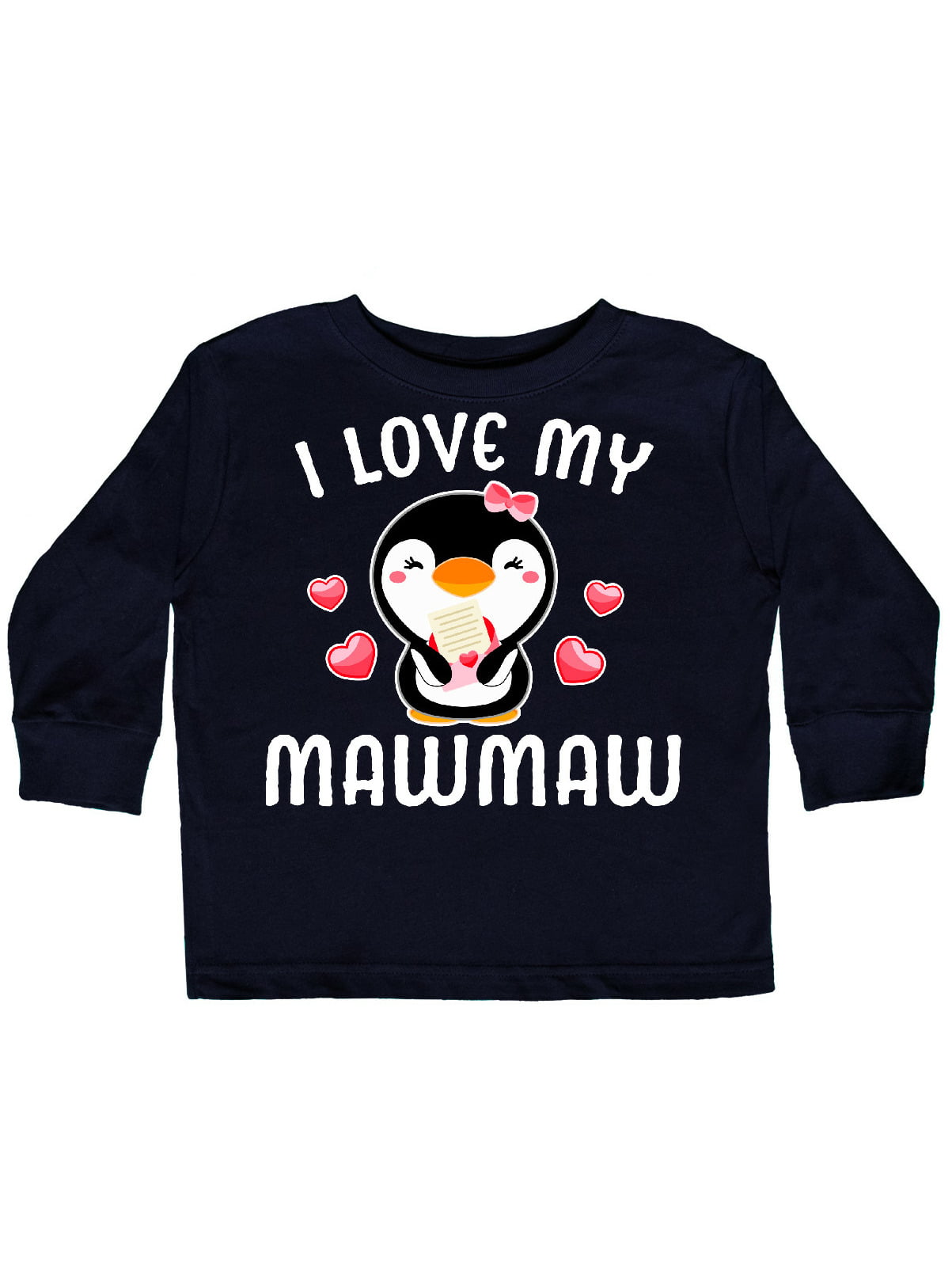 inktastic I Love My Mawmaw with Cute Penguin and Toddler Long Sleeve T-Shirt 