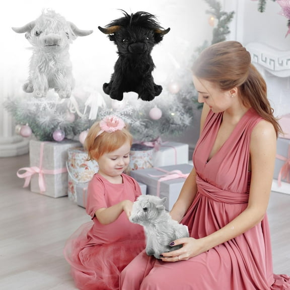 Msgweeeg Stuffies Stuffed Animals Gift Women Gifts for Birthday Yak Toy Cute Simulation Long Hair Cow Doll