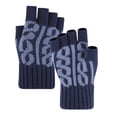 thumbnail image 2 of Roncen Thickened Cashmere Warm Half Finger Gloves Winter Knitted Fingerless Gloves for Men and Women, 2 of 4