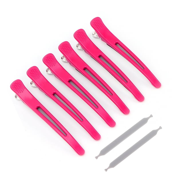 Professional Salon Hair Clips Hair Clips For Styling Hair Clips For Sectioning Hair Clips With Silicone Band Duck Bill Clips 6Pcs Professional Hair Clips NonSlip Dividing Duckbill ANGGREK Otros