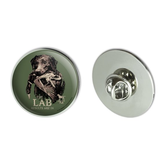 The Lab Results are in Labrador Duck Hunting Metal 1.1" Tie Tack Hat Lapel Pin Pinback