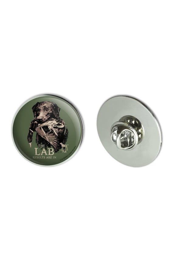 The Lab Results are in Labrador Duck Hunting Metal 1.1" Tie Tack Hat Lapel Pin Pinback