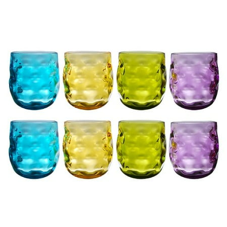 Latitude Run Huntley Clear 14 oz. Acrylic Every Day Glasses (Set of 8)