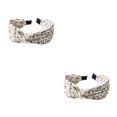 thumbnail image 2 of Qarigey Diadema Estampado floral Bandas para el cabello Diademas flexibles Sombreros Blanco Type2 NO2, 2 of 6