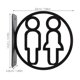 thumbnail image 3 of ColoMX Letreros acrílicos para puertas de baños para hombres y mujeres, letreros para baños de negocios, letreros de baño unisex, letreros para baños públicos para oficinas, restaurantes, 3 of 8