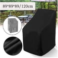 thumbnail image 2 of Patio Stackable Chair Covers 420D Waterproof Outdoor High Back Stackable Dining Chair Cover Patio Furniture Protector Fits up to 35 W x 35 D x 35/47 H Inches,2 Pack, 2 of 6