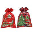 thumbnail image 2 of Bolsas de regalo de embalaje de almacenamiento de saco de Papá Noel con cordones de Feliz Grinchmas a cuadros rojos, 2 of 3