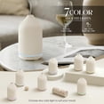 thumbnail image 2 of Ceramic Diffuser, 200ml Stone Essential Oil Ultrasonic Aromatherapy Diffuser for Oil, Cool Mist Humidifier with 7 Led Light, Auto Shut Off Home, Office, Bedroom, White, 2 of 4