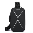 thumbnail image 1 of Tonnylam Ciclismo Motocicleta Cáscara Dura Deportes Hombres Bolsa De Pecho Bolsa De Mensajero Multifuncional Bolsa De Motocicleta Bolsa Antirrobo Bolsa De Hombro, 1 of 7