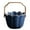 Dark blue, variant on Vintage Ceramic Serving Basket with Handle, Rustic Fruit Bowl for Snacks & Kitchen Table Centerpiece