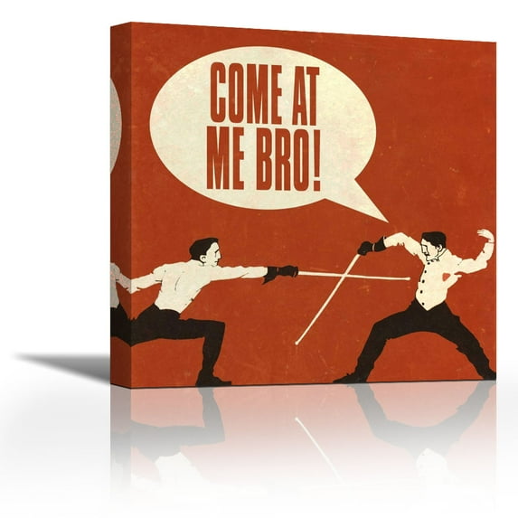 Bro Bro I - Contemporary Fine Art Giclee on Canvas Gallery Wrap - wall décor - Art painting - 24 x 24 Inch - Ready to Hang