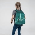 thumbnail image 4 of Lafuoo ECG Wave Pattern Lightweight Backpack, Wear-resistant Multi-pocket Travel Backpack, Suitable for Work, Campus, Mountaineering, Unisex-One Size, 4 of 7