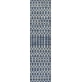 thumbnail image 2 of JONATHAN Y SANTA MONICA 2 x 10 Runner Rug, Ourika Moroccan Geometric Textured Weave - Navy/Beige, SMB108K-210, 2 of 9