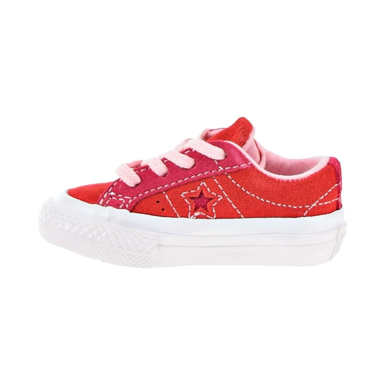 Converse One Star Ox Toddler Shoes Enamel Red-Pink 762001c