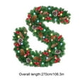 thumbnail image 3 of feimajia 270cm Artificial Christmas Garland Green Christmas Vines Wreath for Hanging Above The Door Stairway Hanging Decoration for Commercial and Hotel Courtyard Scene Arrangement, 3 of 6