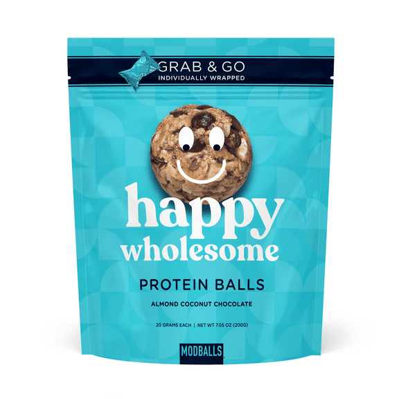 Modballs Chewy Protein Balls, Gluten-Free, Almond Coconut Chocolate, 10 Pack