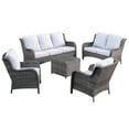 thumbnail image 2 of Ovios 5 Pieces Outdoor Furniture Wicker Patio Sectional Sofa with Side Table, 2 of 6