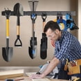 thumbnail image 5 of Garage Storage System with Swivel Buttons, 48" Wall Mount Tool Organizer for Garden & Yard Tools, Holds Up to 420 LBS, Ideal for Brooms, Shovels, Trimmers, 5 of 7