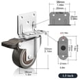 thumbnail image 6 of Side Mount Casters, 1.5 Inch Furniture Wheels, L-Shaped Rubber Casters Set of 4, 360-Degree Locking Swivel Top Plate Small Castor Wheels for Furniture, Baby Bed, Kitchen, Cabinet, Table., 6 of 6