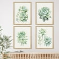 thumbnail image 2 of PixonSign&nbsp;Framed Pastel Echeveria Cactus Succulent Wall Art, Set of 4 Nature Wilderness Prints, Botanical Floral Plant Wall Décor, Rustic Artwork for Living Room, Bedroom - 12"x16" Natural, 2 of 5