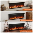 thumbnail image 2 of Giantex 3 Sided Electric Fireplace, 50" Wall-Mounted Fire Place Heater w/12 Flame Colors, 750W/1200W, 2 of 6