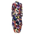 thumbnail image 5 of Njoeus Womens Long Sleeve Printed Split Shirt Dress Women Plus Size Casual Buttons Down Loose Party Cocktail Maxi Dresses S-5XL, 5 of 5