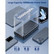 Tilnce 50000mAh Power Bank 30W PD Fast Charging Portable Charger with 4 Outputs Battery for iPhone 17 16 15 14 Samsung Galaxy Camping