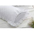 thumbnail image 6 of 2-pack Bright White Pillow Shams Pillowcases with Lace and Ruffles Cotton King Size 20"X36", 6 of 9