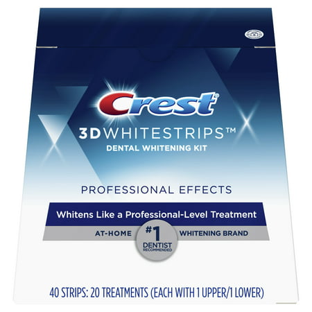 Crest 3D Whitestrips ($15 Coupon Eligible) Professional Effects Teeth Whitening Strips Kit, 20 (Best Teeth Whitening Strips 2019)